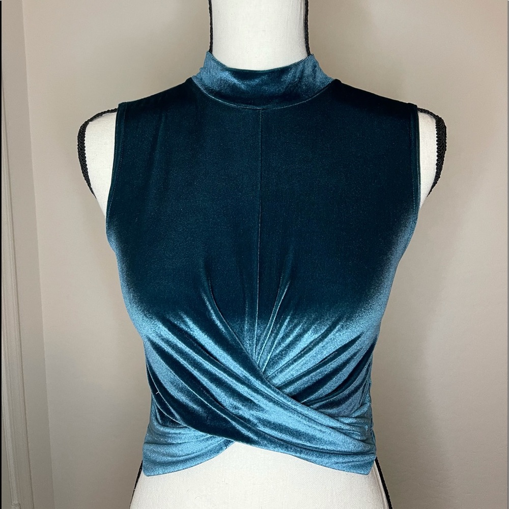 Cute velvet crop top!